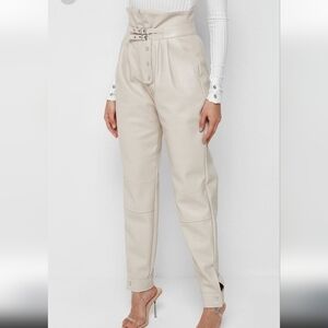 Maniere De Voir Leather Trousers